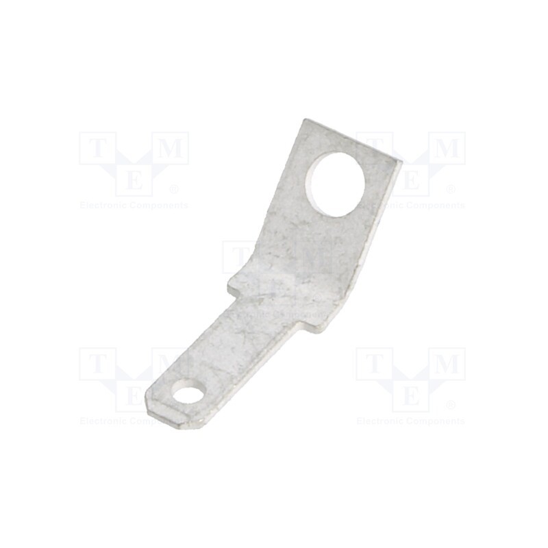 10 pcs : 1233 - Terminal: flat, 2.8mm, 0.5mm, male, M2, screw, brass, tinned