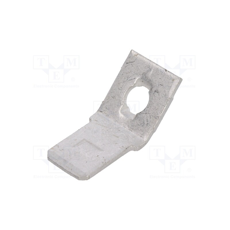 10 pcs : 1235 - Terminal: flat, 6.4mm, 0.8mm, male, M3, screw, brass, tinned