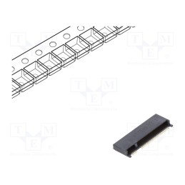 10 pcs : 123A-21B00 - Connector: M.2 (NGFF), horizontal, SMT, gold flash, PIN: 67, 0.5A