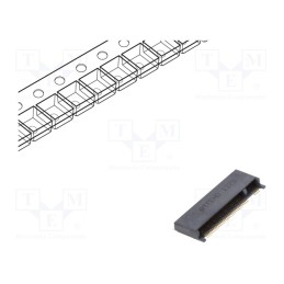 10 pcs : 123A-21M00 - Connector: M.2 (NGFF), horizontal, SMT, gold flash, PIN: 67, 0.5A