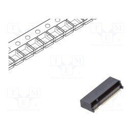 10 pcs : 123A-40B00 - Connector: M.2 (NGFF), horizontal, SMT, gold flash, PIN: 67, 0.5A