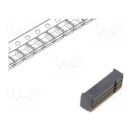 10 pcs : 123A-85BA0 - Connector: M.2 (NGFF), horizontal, SMT, gold flash, PIN: 67, 0.5A