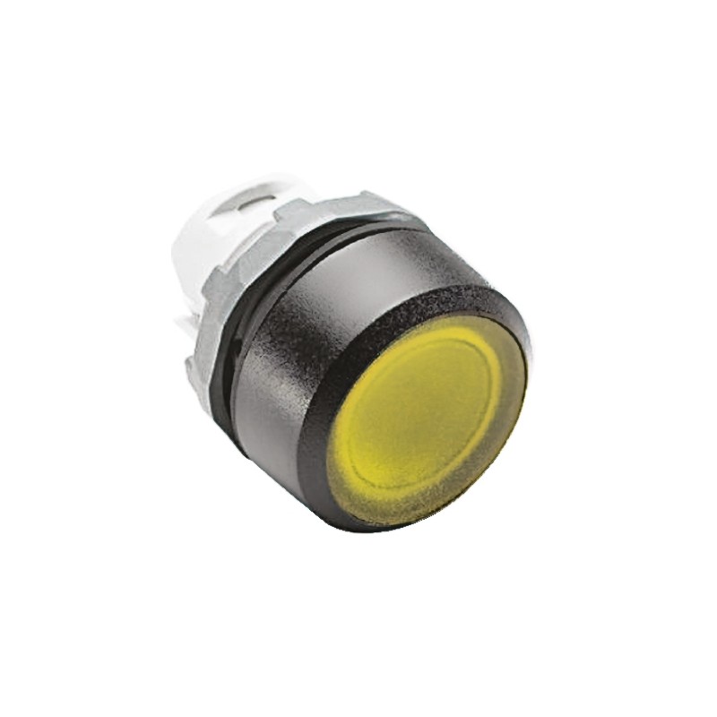1 pcs - ABB Modular Series Yellow Momentary Push Button Head, 22mm Cutout, IP66