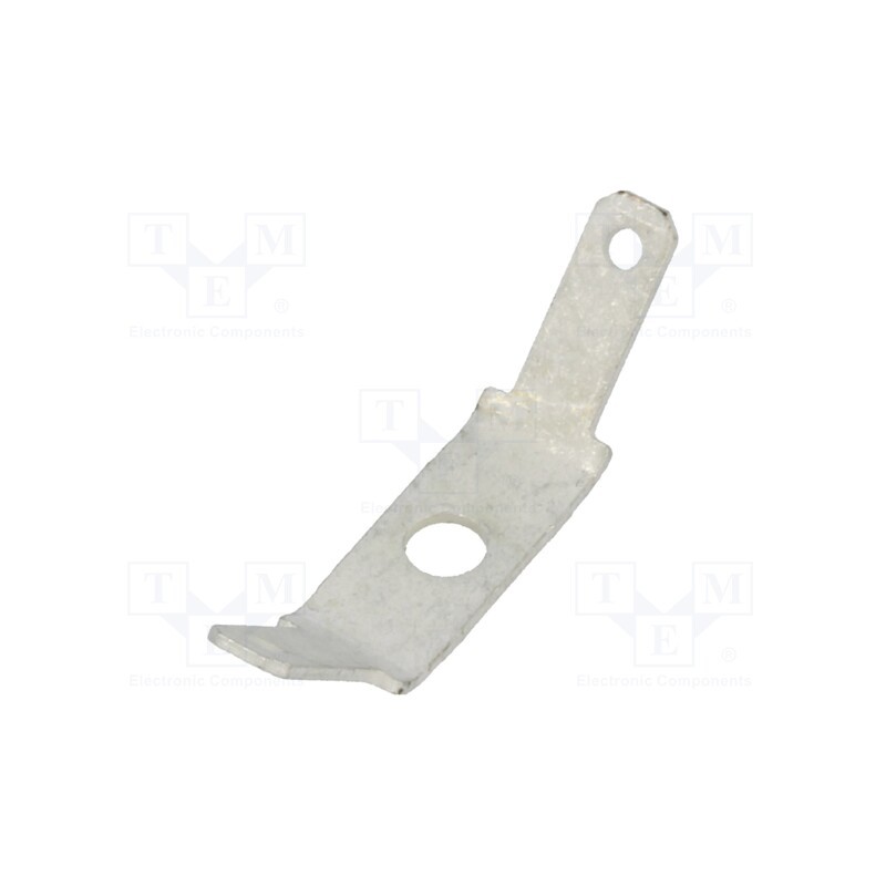 10 pcs : 1240 - Terminal: flat, 2.8mm, 0.5mm, male, M2, double, screw, brass, tinned