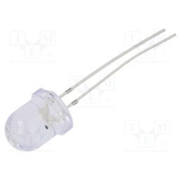 10 pcs : OSB5SA8131A-5V - LED, 8mm, blue, 1560÷2180mcd, 30°, Front: convex, 5V, No.of term: 2