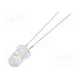 10 pcs : OSW56V5B61A - LED, 5mm, white cold, 18000÷22000mcd, 60°, Front: convex, 5.5÷6.5V