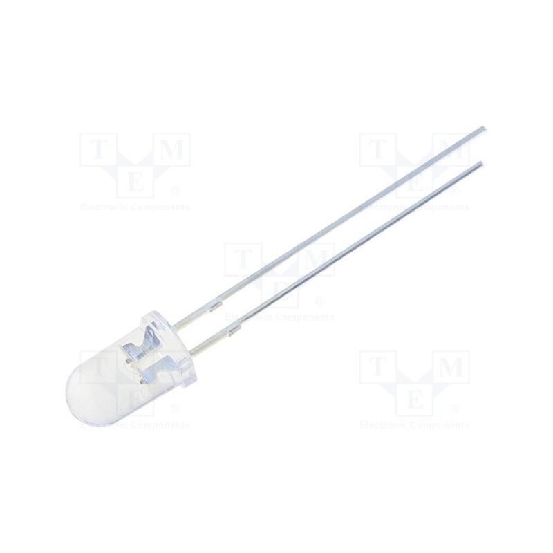 10 pcs : OSRRJ25111A - LED, 5mm, red, 4200÷5800mcd, 15°, Front: convex, 1.8÷2.6V