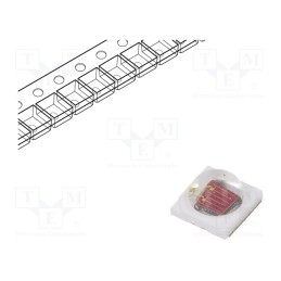 10 pcs : PK2N-3LEE-HSD - Power LED, cherry red, 130°, 700mA, λd: 720÷740nm, Pmax: 3W, 3535