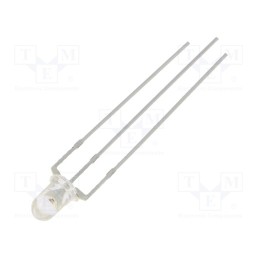 10 pcs : OSRBPA3131A - LED, 3mm, red/blue, 30°, Front: convex, 2.1÷2.6/3.1÷3.6V, -30÷85°C