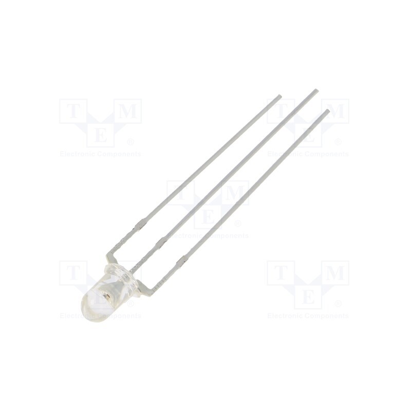 10 pcs : OSRBPA3131A - LED, 3mm, red/blue, 30°, Front: convex, 2.1÷2.6/3.1÷3.6V, -30÷85°C