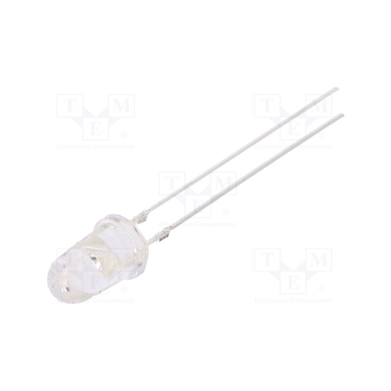 10 pcs : OSB5SA5201A - LED, 5mm, blue, 8000÷9000mcd, 8°, Front: convex, 2.9÷3.6V, -30÷85°C