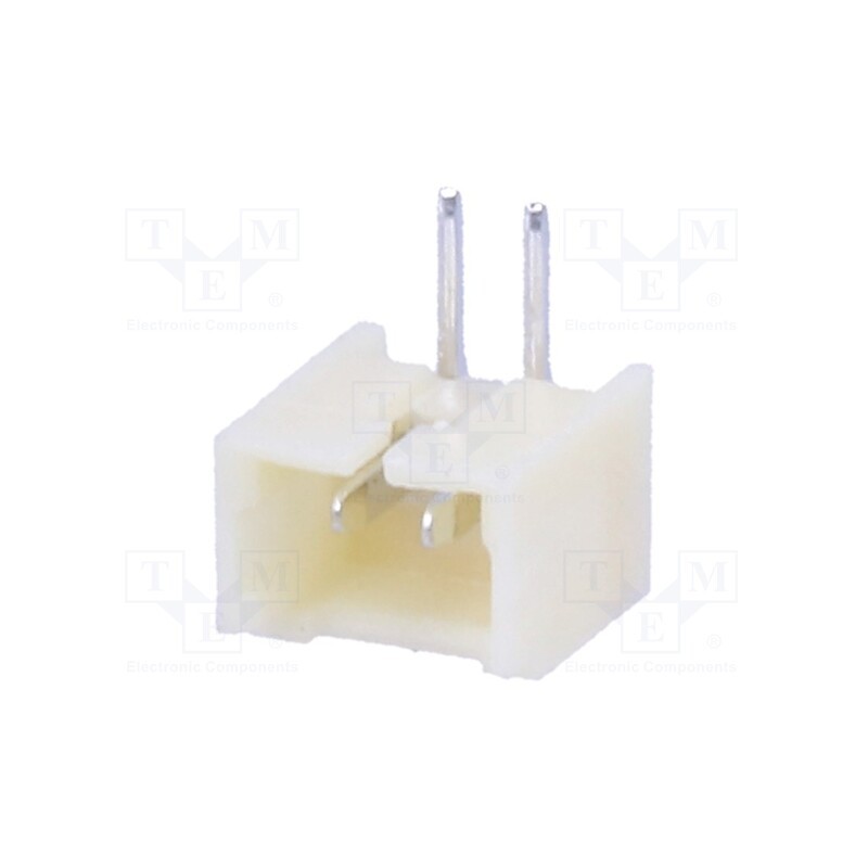 20 pcs : 125SH-A-02-TR - Socket, wire-board, male, 1.25mm, PIN: 2, THT, 250V, 1A, tinned