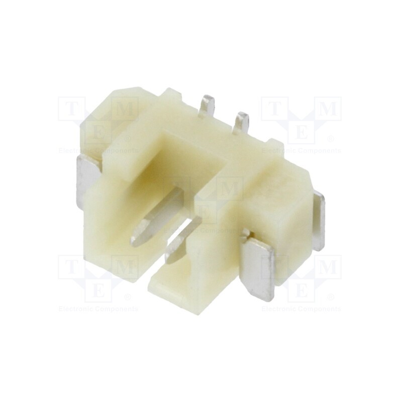 10 pcs : 125SH-A-02-TS-SMT - Socket, wire-board, male, 1.25mm, PIN: 2, SMT, 125V, 1A, tinned