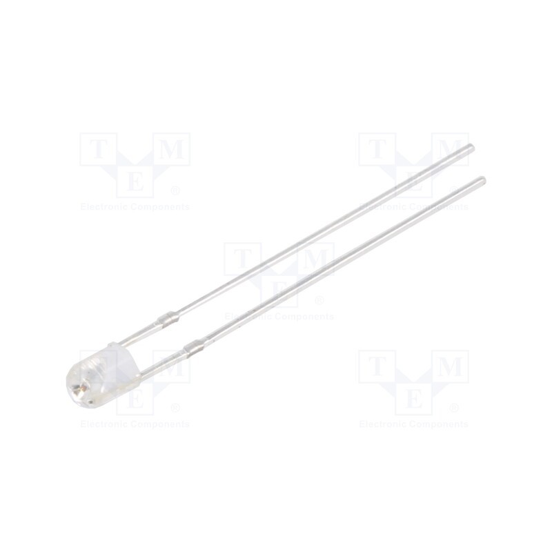 10 pcs : OSY5PA3761B-12V - LED, 3mm, yellow, 1560÷2180mcd, 60°, Front: convex, 15V, -30÷85°C