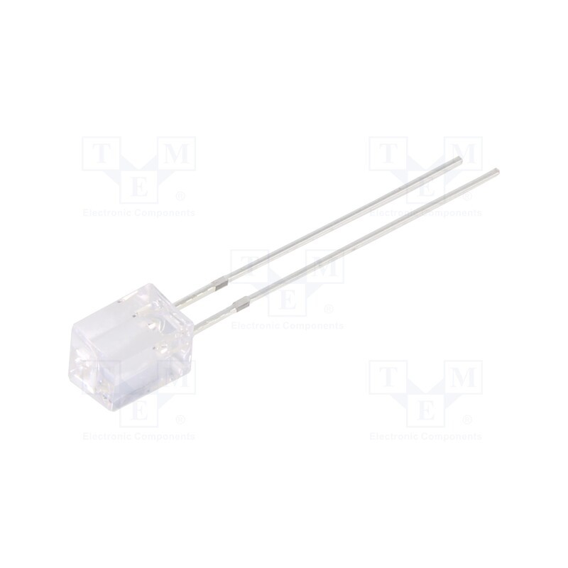 10 pcs : OSR5PA7NE1B-12V - LED, rectangular, 5x5x7mm, red, 500÷750mcd, 140°, Front: flat, 10mA