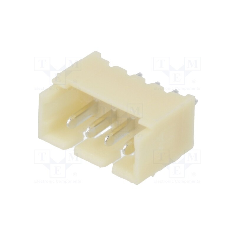 20 pcs : 125SH-A-04-TS - Socket, wire-board, male, 1.25mm, PIN: 4, THT, 125V, 1A, tinned