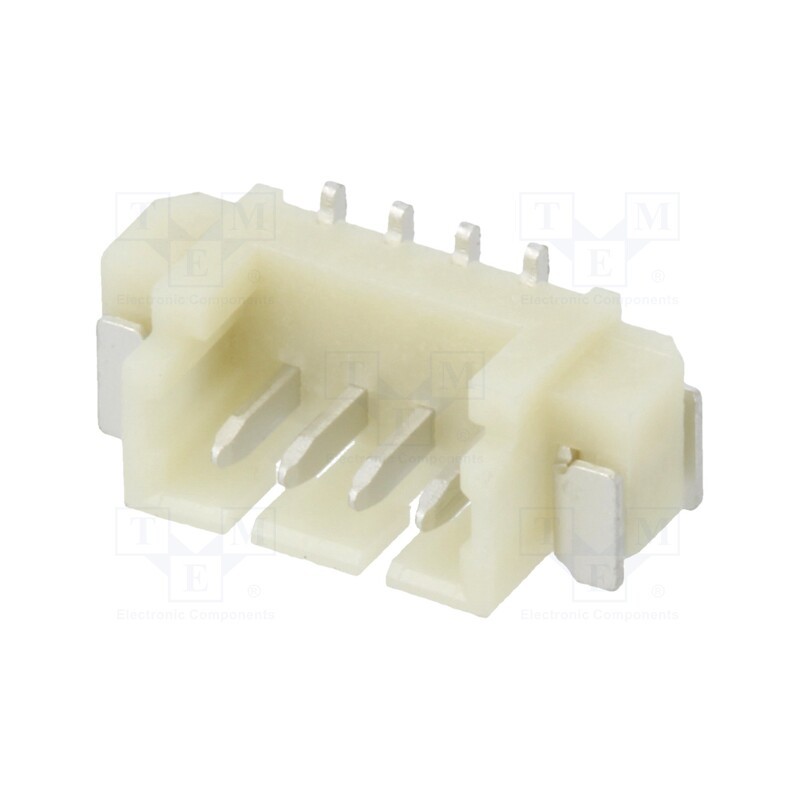10 pcs : 125SH-A-04-TS-SMT - Socket, wire-board, male, 1.25mm, PIN: 4, SMT, 125V, 1A, tinned