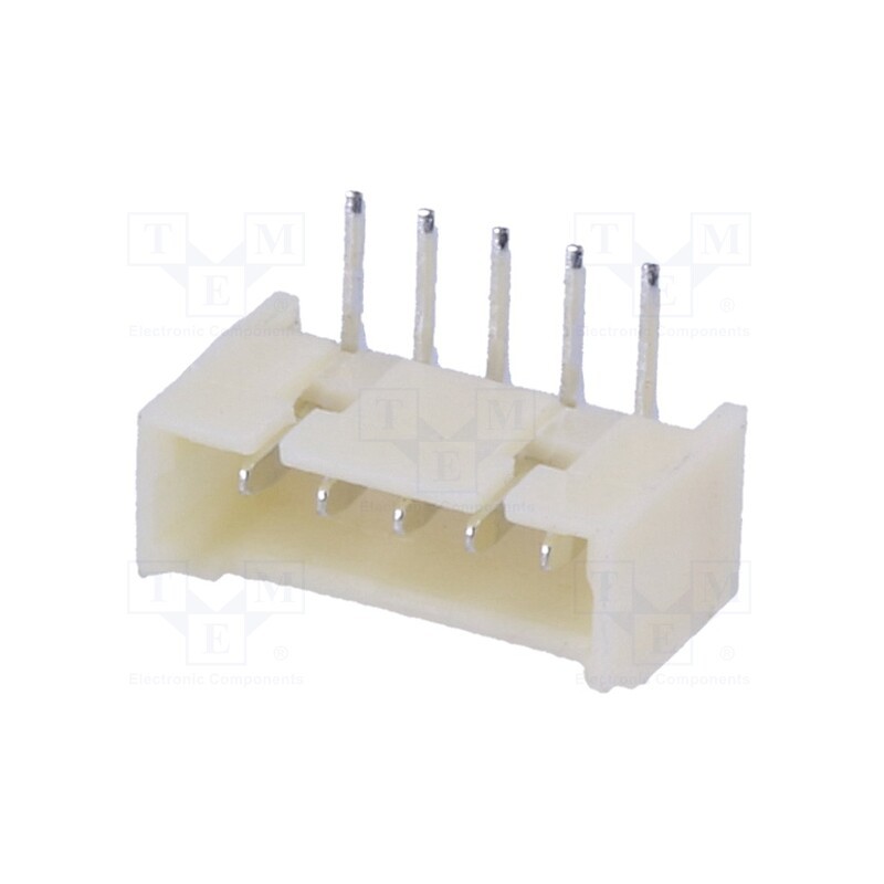 20 pcs : 125SH-A-05-TR - Socket, wire-board, male, 1.25mm, PIN: 5, THT, 250V, 1A, tinned