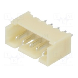20 pcs : 125SH-A-05-TS - Socket, wire-board, male, 1.25mm, PIN: 5, THT, 125V, 1A, tinned