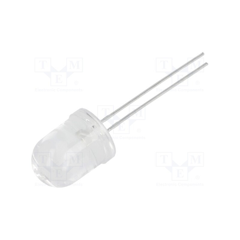 10 pcs : LL-1004WC2D-W5-1PD - LED, 10mm, white neutral, 8500÷14000mcd, 30°, Front: convex