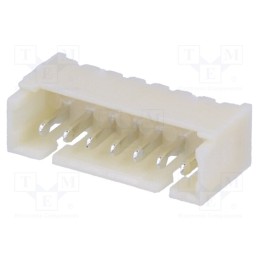 10 pcs : 125SH-A-07-TS - Socket, wire-board, male, 1.25mm, PIN: 7, THT, 125V, 1A, tinned