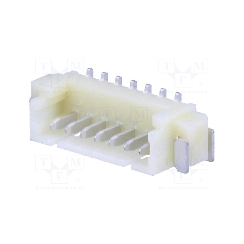 10 pcs : 125SH-A-07-TS-SMT - Socket, wire-board, male, 1.25mm, PIN: 7, SMT, 125V, 1A, tinned