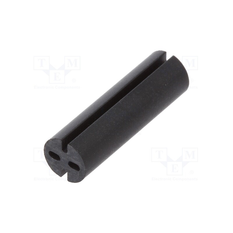 50 pcs : 8GE04V80569 - Spacer sleeve, LED, Øout: 5.1mm, ØLED: 5mm, L: 17mm, black, UL94V-0