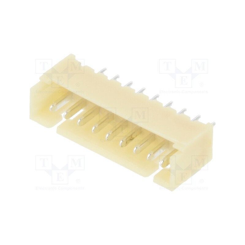 10 pcs : 125SH-A-09-TS - Socket, wire-board, male, 1.25mm, PIN: 9, THT, 125V, 1A, tinned
