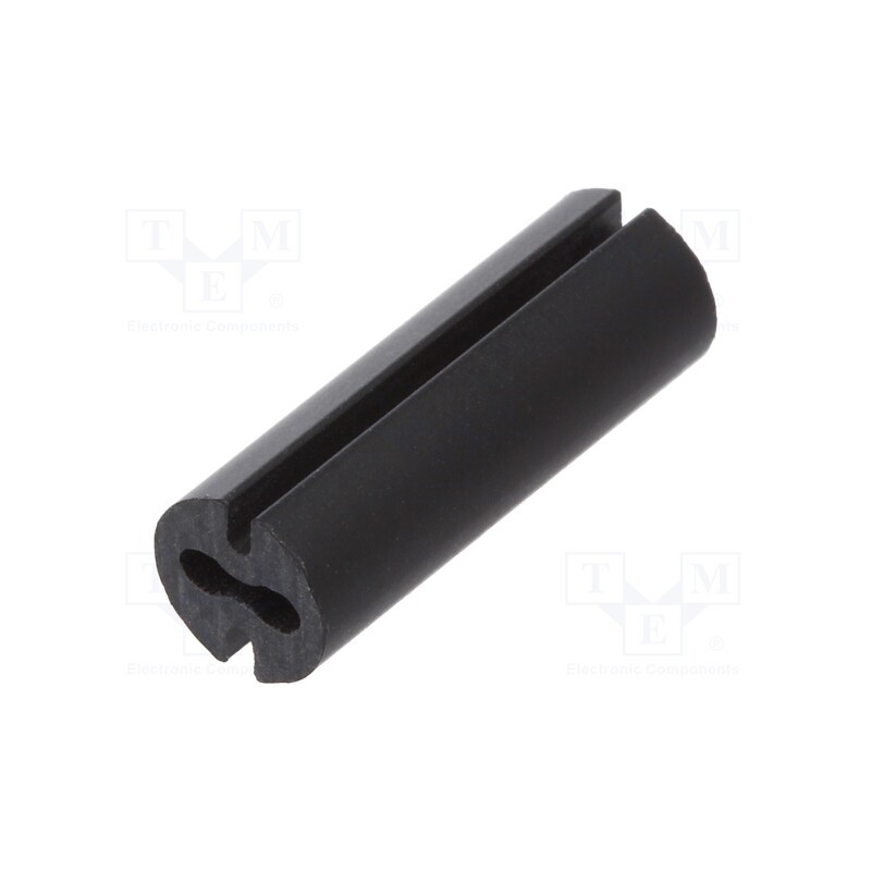 50 pcs : 8GE04V80552 - Spacer sleeve, LED, Øout: 4.8mm, ØLED: 3mm, L: 14mm, black, UL94V-0
