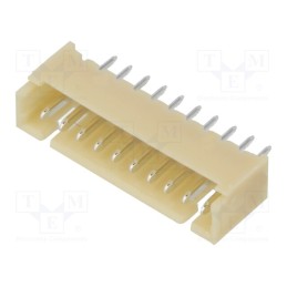 10 pcs : 125SH-A-10-TS - Socket, wire-board, male, 1.25mm, PIN: 10, THT, 125V, 1A, tinned