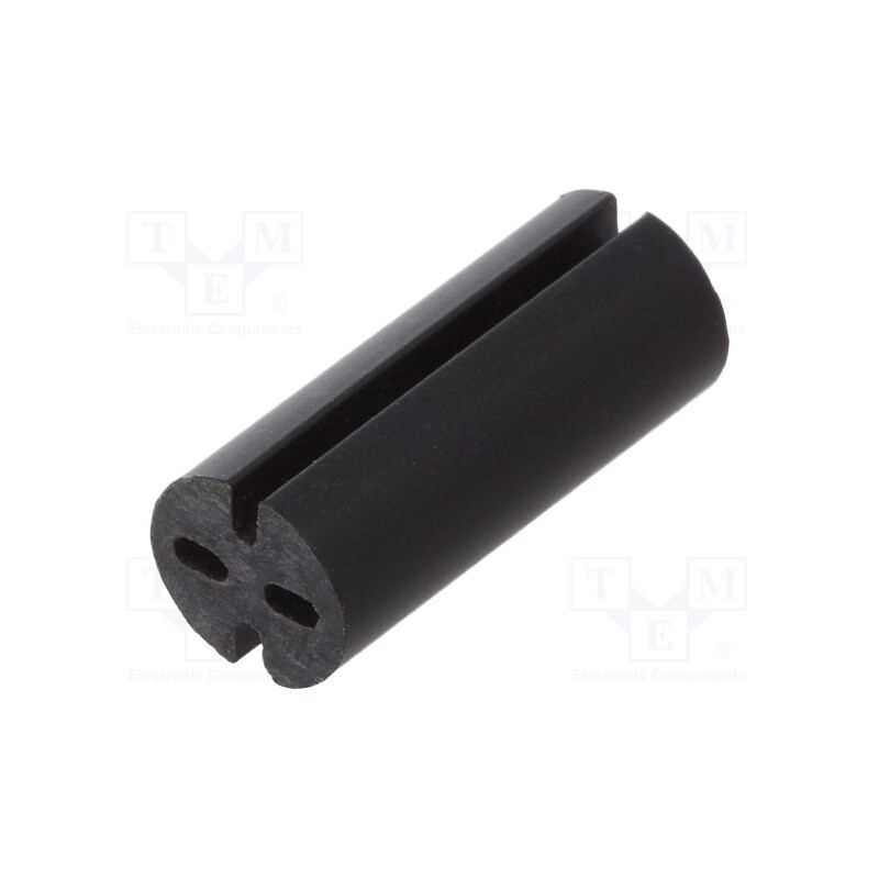 50 pcs : 8GE04V80564 - Spacer sleeve, LED, Øout: 5.1mm, ØLED: 5mm, L: 12mm, black, UL94V-0