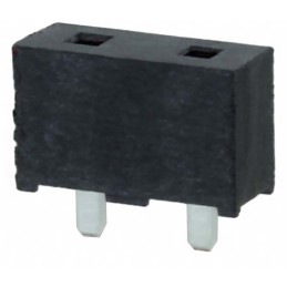 2 pcs - Samtec PSS Series Straight Through Hole Mount PCB Socket, 2-Contact, 1-Row, 6.35mm Pitch, Solder Termination