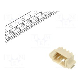 10 pcs : 125SH-B-03-TR-SMT-T/R - Socket, wire-board, male, 1.25mm, PIN: 3, SMT, 125V, 1A, tinned