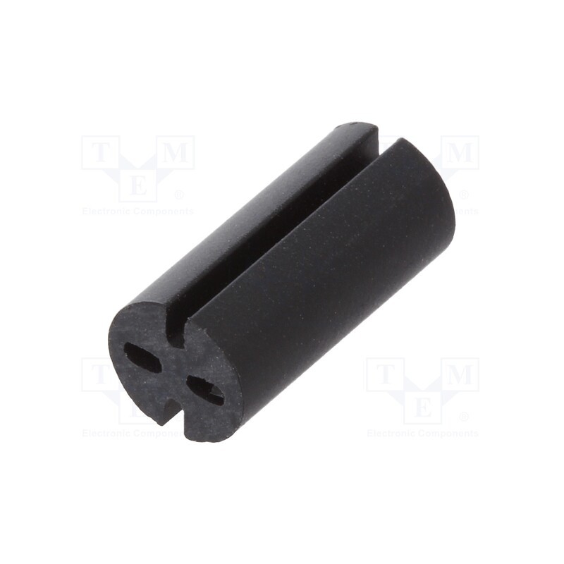 50 pcs : 8GE04V80563 - Spacer sleeve, LED, Øout: 5.1mm, ØLED: 5mm, L: 11mm, black, UL94V-0