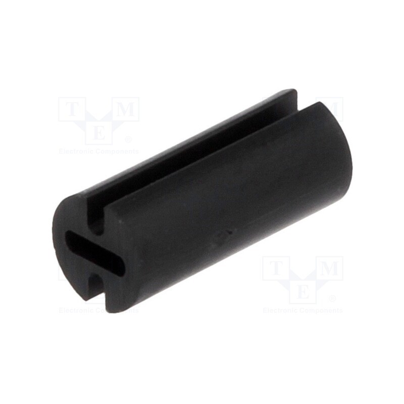 100 pcs : FIX-LEDH-10.5 - Spacer sleeve, LED, Øout: 4.5mm, ØLED: 3mm, L: 10.5mm, black, UL94V-2