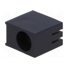 100 pcs : FIX-LED-504 - LED housing, 5mm, polyamide, angular, black, UL94V-2, H: 12mm