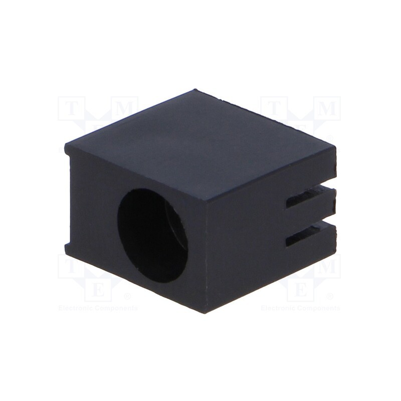 100 pcs : FIX-LED-504 - LED housing, 5mm, polyamide, angular, black, UL94V-2, H: 12mm