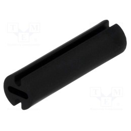 100 pcs : FIX-LEDH-17 - Spacer sleeve, LED, Øout: 4.5mm, ØLED: 3mm, L: 17mm, black, UL94V-2