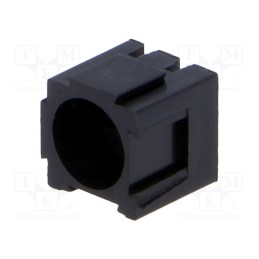 100 pcs : FIX-LED-6501 - LED housing, 5mm, polyamide, angular, black, No.of diodes: 1