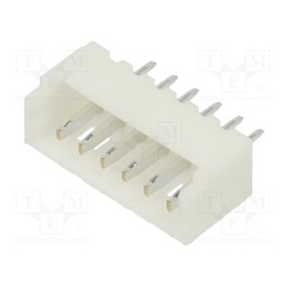 20 pcs : 125SH-B-06-TS - Socket, wire-board, male, 1.25mm, PIN: 6, THT, 125V, 1A, tinned