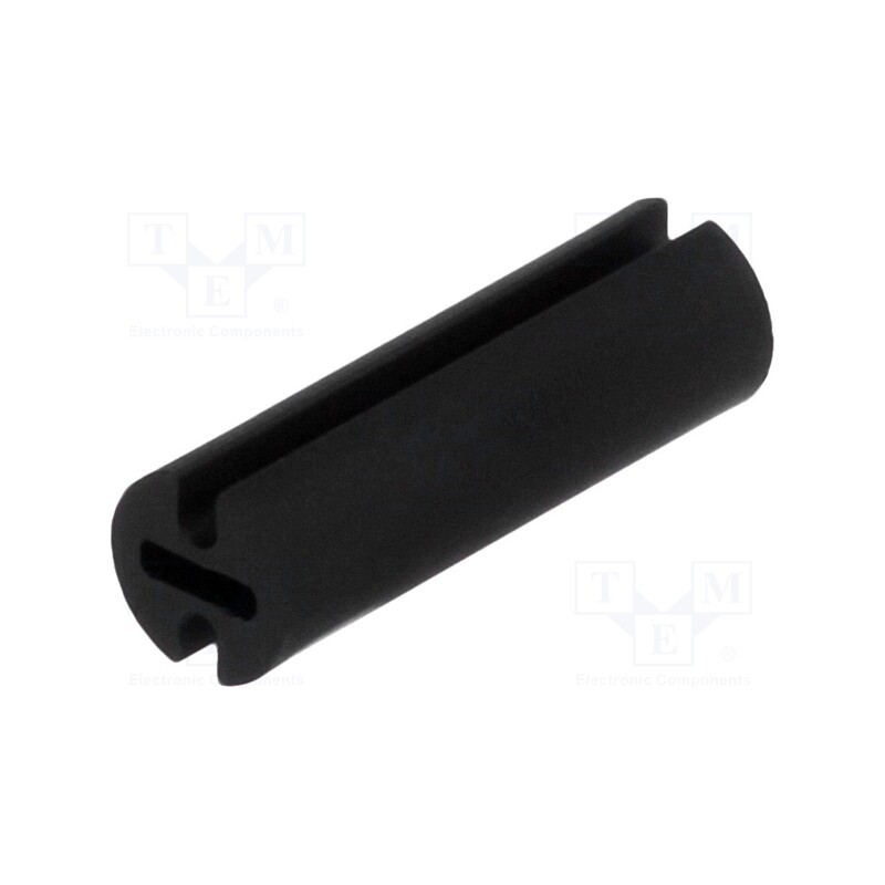 100 pcs : FIX-LEDH-14 - Spacer sleeve, LED, Øout: 4.5mm, ØLED: 3mm, L: 14mm, black, UL94V-2
