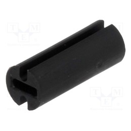 100 pcs : FIX-LEDH-11.5 - Spacer sleeve, LED, Øout: 4.5mm, ØLED: 3mm, L: 11.5mm, black, UL94V-2