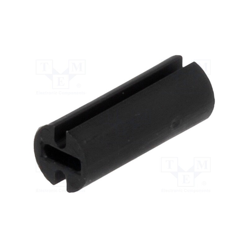 100 pcs : FIX-LEDH-11.5 - Spacer sleeve, LED, Øout: 4.5mm, ØLED: 3mm, L: 11.5mm, black, UL94V-2