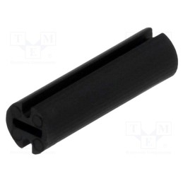 100 pcs : FIX-LEDH-15.5 - Spacer sleeve, LED, Øout: 4.5mm, ØLED: 3mm, L: 15.5mm, black, UL94V-2