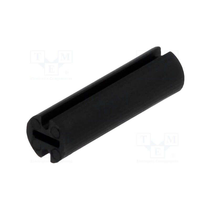 100 pcs : FIX-LEDH-15.5 - Spacer sleeve, LED, Øout: 4.5mm, ØLED: 3mm, L: 15.5mm, black, UL94V-2