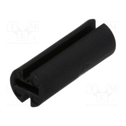 100 pcs : FIX-LEDH-12 - Spacer sleeve, LED, Øout: 4.5mm, ØLED: 3mm, L: 12mm, black, UL94V-2
