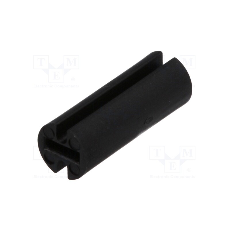 100 pcs : FIX-LEDH-12 - Spacer sleeve, LED, Øout: 4.5mm, ØLED: 3mm, L: 12mm, black, UL94V-2