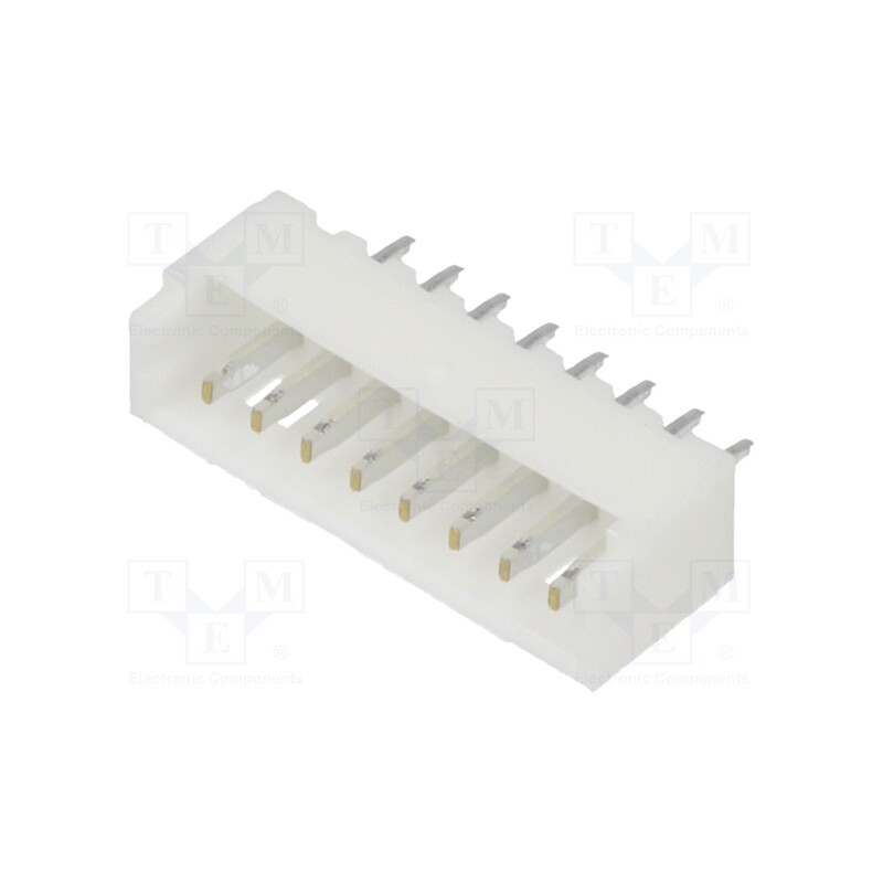 10 pcs : 125SH-B-08-TS - Socket, wire-board, male, 1.25mm, PIN: 8, THT, 125V, 1A, tinned
