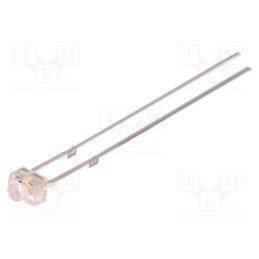 10 pcs : OSM5DK7331A-12V - LED, 1.8mm, white warm, 1560mcd, 30°, Front: convex, 12V, 12VDC