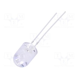 10 pcs : OSB5SA8B31B - LED, 8mm, blue, 4200÷5800mcd, 30°, Front: convex, 2.8÷3.6V